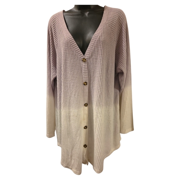 Women's Gradient Button-Up Sweater - Picture 1 of 8
